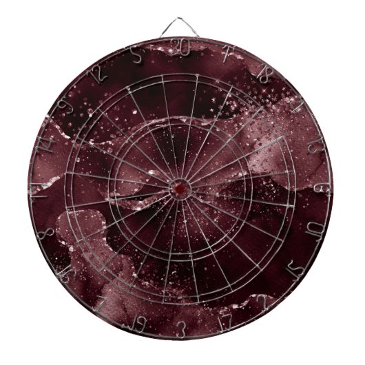 Moody Agate | Wein Bordeaux Sangria Merlot Maroon Dartscheibe (vorne)