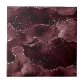 Moody Agate | Wein Bordeaux Sangria Merlot Maroon Fliese (Vorderseite)