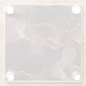 Moody Agate | Wein Bordeaux Sangria Merlot Maroon Glasuntersetzer (Rückseite)