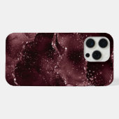 Moody Agate | Wein Bordeaux Sangria Merlot Maroon iPhone Hülle (Rückseite (Horizontal))