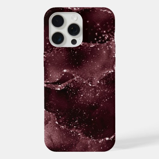 Moody Agate | Wein Bordeaux Sangria Merlot Maroon iPhone Hülle (Rückseite)