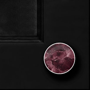Moody Agate Wein Bordeaux Sangria Merlot Maroon Keramikknauf