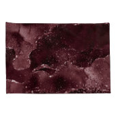 Moody Agate | Wein Bordeaux Sangria Merlot Maroon Kissenbezug (Rückseite-Rechts)