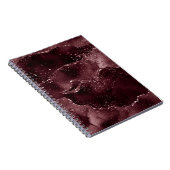 Moody Agate | Wein Bordeaux Sangria Merlot Maroon Notizblock (Rechte Seite)