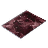 Moody Agate | Wein Bordeaux Sangria Merlot Maroon Notizblock (Linke Seite)