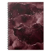 Moody Agate | Wein Bordeaux Sangria Merlot Maroon Notizblock (Vorderseite)