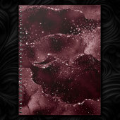 Moody Agate | Wein Bordeaux Sangria Merlot Maroon Notizblock