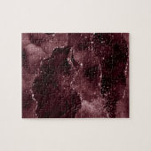 Moody Agate | Wein Bordeaux Sangria Merlot Maroon Puzzle (Horizontal)
