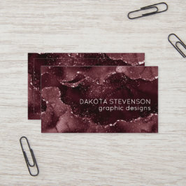 Moody Agate | Wein Bordeaux Sangria Merlot Maroon Visitenkarte