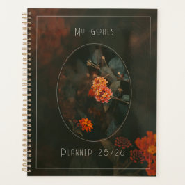 Moody and dreamy vintage floral aesthetic planer