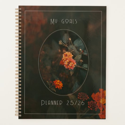 Moody and dreamy vintage floral aesthetic planer (Vorderseite)