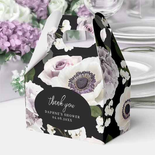 Moody Anemone und Lila Brautparty-Gable Geschenkschachtel