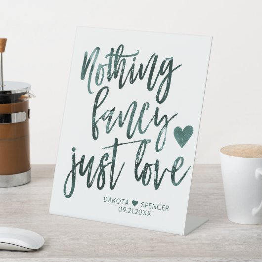 Moody Aquamarin Green Nothing Extravagant nur Lieb Sockelschild (In SItu)