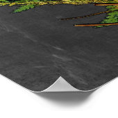 Moody Art Fern mit Chalkboard Background Nr. 8 Poster (Ecke)