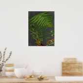 Moody Art Fern mit Chalkboard Background Nr. 8 Poster (Küche)
