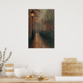 Moody Autumn Cityscape, ruhiger Fall Urban Poster (Küche)