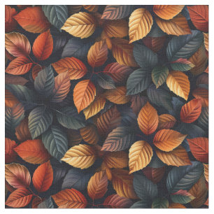 Moody Autumn Fall Foliage Blätter Muster Stoff