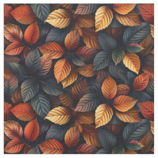 Moody Autumn Fall Foliage Blätter Muster Stoff
