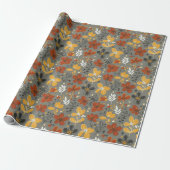 Moody Autumn Meadow Floral Geschenkpapier (Ungerollt)