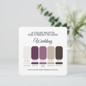 Moody Autumn Plum Wedding Color Palette Card Einladung (Stehend Vorderseite)
