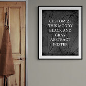 Moody Background Custom Sign Black Grau Abstrakt Poster