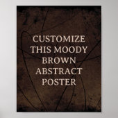 Moody Background Custom Sign Rich Brown Abstrakt Poster (Vorne)