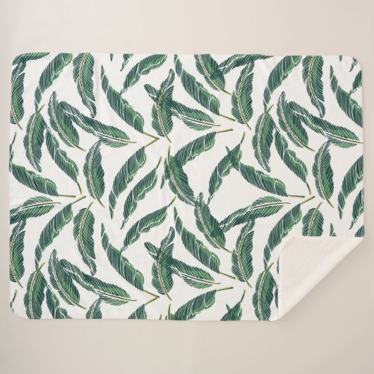 Moody Banana verlasse weiß Sherpadecke (Vorderseite (Horizontal))