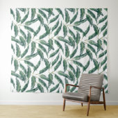 Moody Banana verlasse weiß Wandteppich (Beispiel (Horizontal))