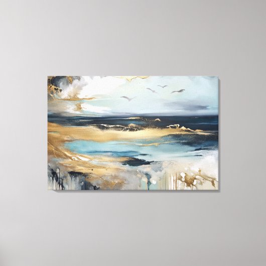 Moody Beachscape Leinwanddruck (Vorderseite)