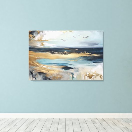 Moody Beachscape Leinwanddruck (Insitu (Holzboden))