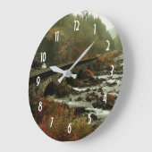 Moody Beautiful Nature Landschaft Große Wanduhr (Winkel)