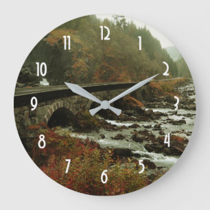 Moody Beautiful Nature Landschaft Große Wanduhr