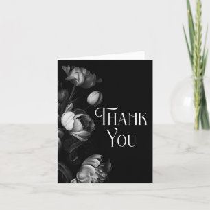 Moody Black and White Blume danke