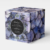 Moody Black Floral Classic Thank You Chic Wedding Geschenkschachtel (Vorderseite)