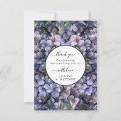 Moody Black Floral Classic Watercolor Chic Wedding Dankeskarte (Vorderseite)