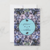 Moody Black Floral Classic Watercolor Chic Wedding Dankeskarte (Rückseite)