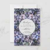 Moody Black Floral Classic Watercolor Chic Wedding Dankeskarte (Vorderseite)