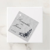 Moody Black Floral Geschenkanhänger (Beispiel)