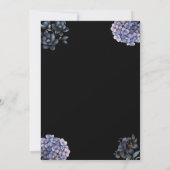 Moody Black Floral Till Death Do Us Part Wedding Einladung (Rückseite)