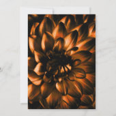 Moody Black Gold Floral Wedding Einladung (Rückseite)