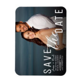 Moody Black Overlay Foto Save the Date Hochzeit Magnet (Vertikal)