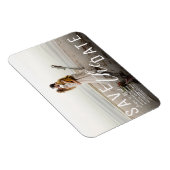 Moody Black Overlay Foto Save the Date Hochzeit Magnet (Rechte Seite)