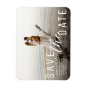 Moody Black Overlay Foto Save the Date Hochzeit Magnet (Vertikal)