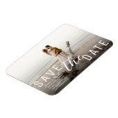 Moody Black Overlay Foto Save the Date Hochzeit Magnet (Linke Seite)