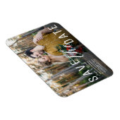 Moody Black Overlay Foto Save the Date Hochzeit Magnet (Rechte Seite)