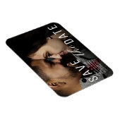 Moody Black Overlay Foto Save the Date Hochzeit Magnet (Rechte Seite)