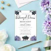 Moody Black Rose Classic Wedding Rehearsal Dinner Acryleinladungen (In Situ (Hochzeit))