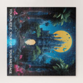 Moody Blue Castle Fantasy Puzzle (Horizontal)