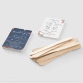 Moody Blue Copper Wedding Program Fächer (Non-assembled)