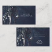 Moody Blue Crystal Elegante Chic Festival - Martha Empfehlungskarte (Vorne/Hinten)